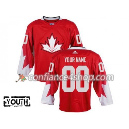Adidas Maillot de Hockey Canada Personnaliser Coupe du monde de hockey sur glace 2016 Rouge - Enfant
